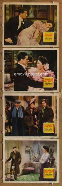 q592 HEAVEN CAN WAIT 4 movie lobby cards '43 Gene Tierney, Lubitsch