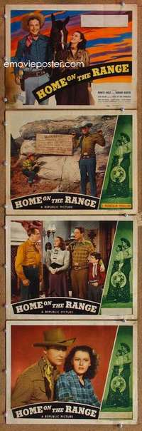 q594 HOME ON THE RANGE 4 movie lobby cards '46 Monte Hale, Adrian Booth