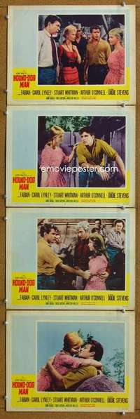 q596 HOUND-DOG MAN 4 movie lobby cards '59 Fabian, Carol Lynley