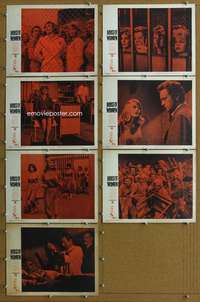 q412 HOUSE OF WOMEN 7 movie lobby cards '62 bad female convicts!