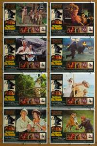 q222 ISLAND OF DR MOREAU 8 movie lobby cards '77 Burt Lancaster