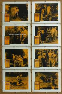 q223 ISLAND OF LOST WOMEN 8 movie lobby cards '59 untouched beauties!