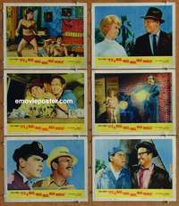 q481 IT'S A MAD, MAD, MAD, MAD WORLD 6 movie lobby cards '64 Berle