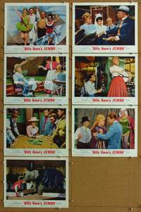 q417 JUMBO 7 movie lobby cards '62 Doris Day, Jimmy Durante, circus!