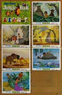 q418 JUNGLE BOOK 7 movie lobby cards '67 Walt Disney classic!