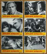 q483 LAST TANGO IN PARIS 6 int'l movie lobby cards '73 Marlon Brando
