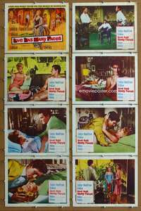 q246 LOVE HAS MANY FACES 8 movie lobby cards '65 Lana Turner, Robertson