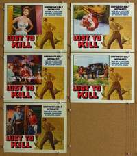 q516 LUST TO KILL 5 movie lobby cards '59 bad girl Allison Hayes!