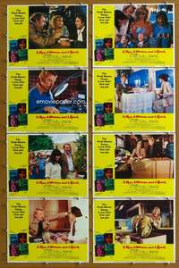 q254 MAN, A WOMAN & A BANK 8 movie lobby cards '79 Donald Sutherland