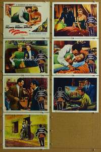 q429 MAN INSIDE 7 movie lobby cards '58 Jack Palance, Anita Ekberg