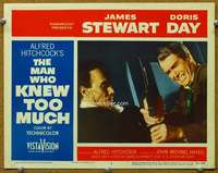 q069 MAN WHO KNEW TOO MUCH movie lobby card #3 '56 Hitchcock, Stewart