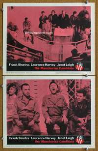 q926 MANCHURIAN CANDIDATE 2 movie lobby cards '62 Frank Sinatra