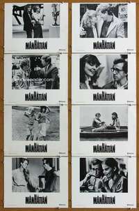 q256 MANHATTAN 8 Spanish/U.S. movie lobby cards '79 Woody Allen, Hemingway