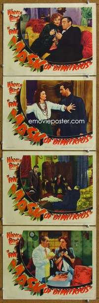 q608 MASK OF DIMITRIOS 4 movie lobby cards '44 Greenstreet, Lorre