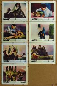 q430 MASK 7 movie lobby cards '61 3-D horror, wild monsters!
