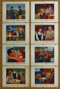 q260 McCONNELL STORY 8 int'l movie lobby cards '55 Alan Ladd, Allyson