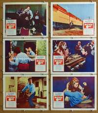 q484 MICKEY ONE 6 movie lobby cards '65 Warren Beatty, Hurd Hatfield