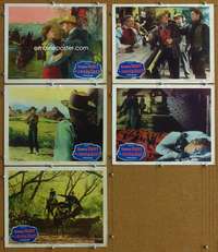 q523 NEVADAN 5 movie lobby cards '50 Randolph Scott, Dorothy Malone