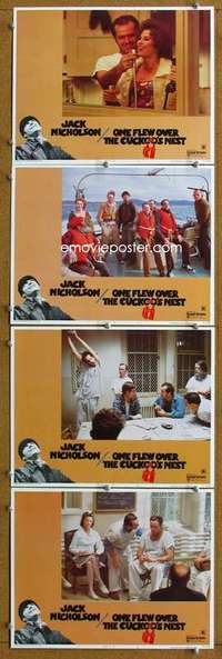 q617 ONE FLEW OVER THE CUCKOO'S NEST 4 movie lobby cards '75 Nicholson