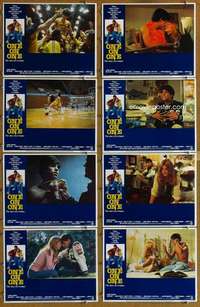 q282 ONE ON ONE 8 movie lobby cards '77 Robby Benson, basketball!