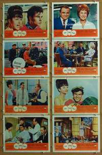 q283 ONE TWO THREE 8 movie lobby cards '62 Billy Wilder, James Cagney