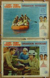 q939 OPERATION PETTICOAT 2 movie lobby cards '59 Cary Grant, Curtis