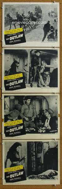 q619 OUTLAW 4 movie lobby cards R50 Jane Russell, Howard Hughes