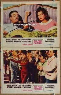 q946 PINK PANTHER 2 movie lobby cards '64 Peter Sellers, David Niven