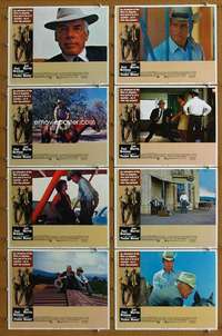 q435 POCKET MONEY 7 movie lobby cards '72 Paul Newman, Lee Marvin