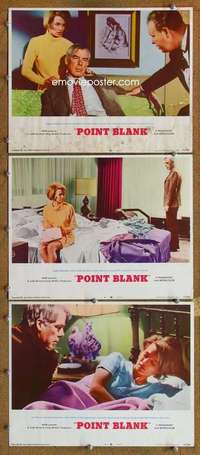 q758 POINT BLANK 3 movie lobby cards '67 Lee Marvin, Angie Dickinson