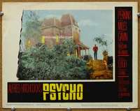 q017 PSYCHO movie lobby card #3 '60 classic spooky house image!