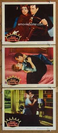q761 QUEEN BEE 3 movie lobby cards '55 Joan Crawford, Barry Sullivan