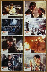 q299 RAIDERS OF THE LOST ARK 8 movie lobby cards '81 Harrison Ford