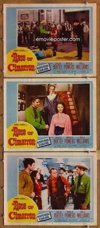 q777 ROSE OF CIMARRON 3 movie lobby cards '52 Jack Buetel, Mala Powers