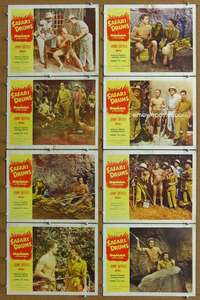q313 SAFARI DRUMS 8 movie lobby cards '53 Bomba the Jungle Boy!