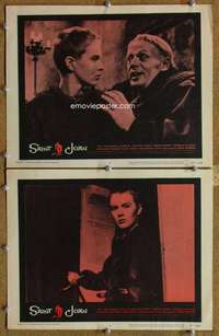 q960 SAINT JOAN 2 movie lobby cards '57 Jean Seberg, Richard Widmark