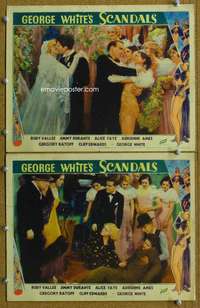 q901 GEORGE WHITE'S SCANDALS 2 movie lobby cards '34 Faye, Durante