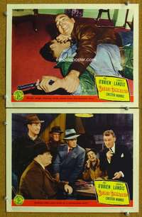 q963 SECRET COMMAND 2 movie lobby cards '44 Pat O'Brien, Chester Morris