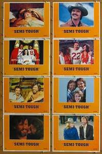 q319 SEMI-TOUGH 8 movie lobby cards '77 football and sexy girls!