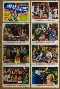 q320 SEVEN BRIDES FOR SEVEN BROTHERS 8 movie lobby cards '54 Jane Powell