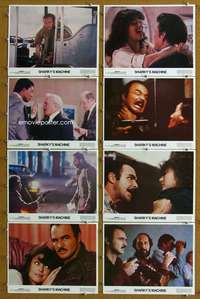q322 SHARKY'S MACHINE 8 movie lobby cards '81 Burt Reynolds, Gassman