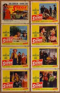 q326 SIEGE AT RED RIVER 8 movie lobby cards '54 Van Johnson, Dru