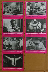 q440 SLENDER THREAD 7 movie lobby cards '66 Sidney Poitier, Bancroft