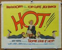 q001 SOME LIKE IT HOT movie title lobby card '59 sexy Marilyn Monroe!
