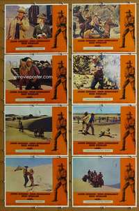 q370 TRAIN ROBBERS 8 movie lobby cards '73 John Wayne, Ann-Margret