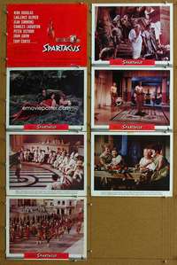 q441 SPARTACUS 7 movie lobby cards '61 Stanley Kubrick, Kirk Douglas