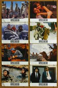 q334 SPIES LIKE US 8 English movie lobby cards '85 Landis,Chase,Aykroyd