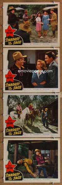 q636 STARDUST ON THE SAGE 4 movie lobby cards '42 Gene Autry