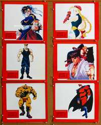 q496 STREET FIGHTER 2 6 Spanish movie lobby cards '94 Japanese anime!
