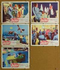 q532 SUCKER 5 movie lobby cards '65 Bourvil, De Funes, French comedy!